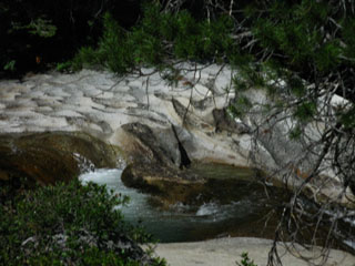 water carved waves on granite, Summit City Creek
